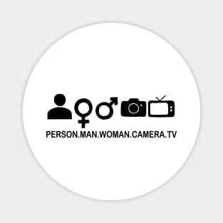 Person Woman Man Camera TV Magnet